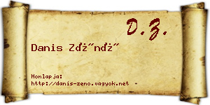 Danis Zénó névjegykártya